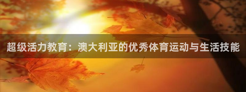 熊猫体育网址：超级活力教育：澳大利亚的优秀体育运动与生活技能