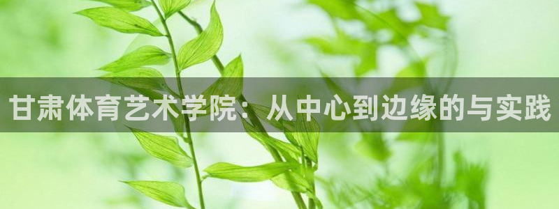 熊猫体育网址：甘肃体育艺术学院：从中心到边缘的与实践
